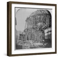 Construction of the British Museum Reading Room, 1854-57 (B/W Photo)-English Photographer-Framed Giclee Print