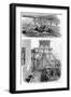 Construction of the Brooklyn Suspension Bridge, New York, USA, 1880-null-Framed Giclee Print