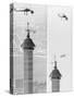 Construction of the Canadian National Tower-null-Stretched Canvas