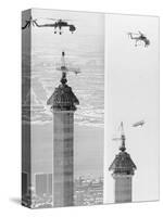 Construction of the Canadian National Tower-null-Stretched Canvas