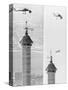 Construction of the Canadian National Tower-null-Stretched Canvas