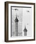 Construction of the Canadian National Tower-null-Framed Photographic Print