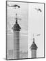 Construction of the Canadian National Tower-null-Mounted Photographic Print