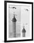 Construction of the Canadian National Tower-null-Framed Photographic Print