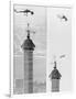 Construction of the Canadian National Tower-null-Framed Photographic Print