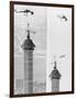 Construction of the Canadian National Tower-null-Framed Photographic Print