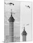 Construction of the Canadian National Tower-null-Mounted Photographic Print