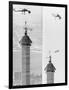 Construction of the Canadian National Tower-null-Framed Photographic Print