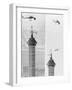 Construction of the Canadian National Tower-null-Framed Photographic Print