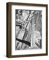 Construction of the Canadian National Tower-null-Framed Photographic Print