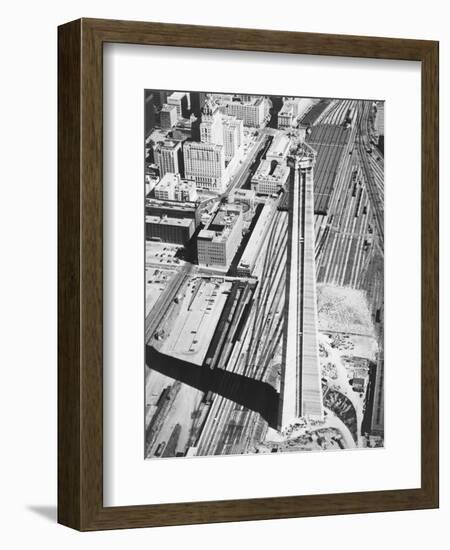 Construction of the Canadian National Tower-null-Framed Photographic Print