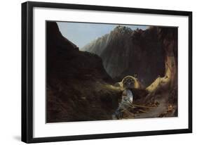 Construction of the Devils Bridge-Karl Blechen-Framed Art Print