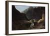 Construction of the Devils Bridge-Karl Blechen-Framed Art Print