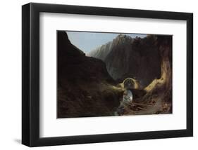 Construction of the Devils Bridge-Karl Blechen-Framed Art Print