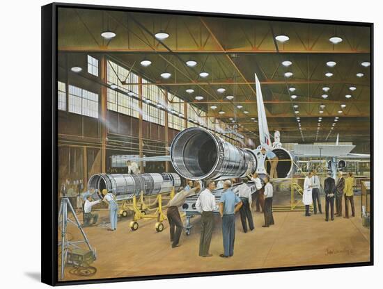 Construction of the Dh.98 Mosquito Fighter-Bomber of World War Ii-null-Framed Stretched Canvas