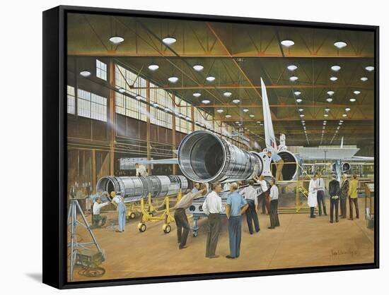 Construction of the Dh.98 Mosquito Fighter-Bomber of World War Ii-null-Framed Stretched Canvas