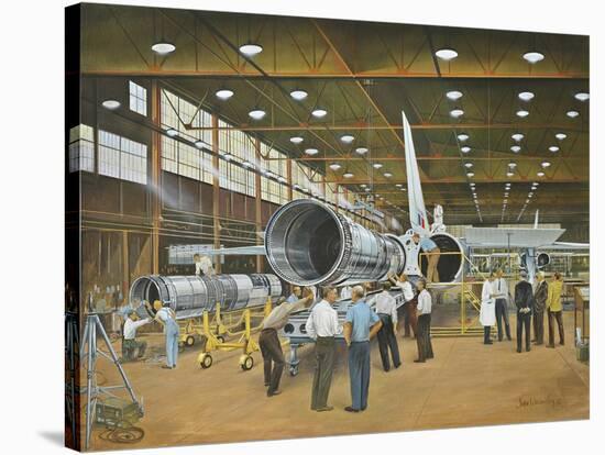 Construction of the Dh.98 Mosquito Fighter-Bomber of World War Ii-null-Stretched Canvas