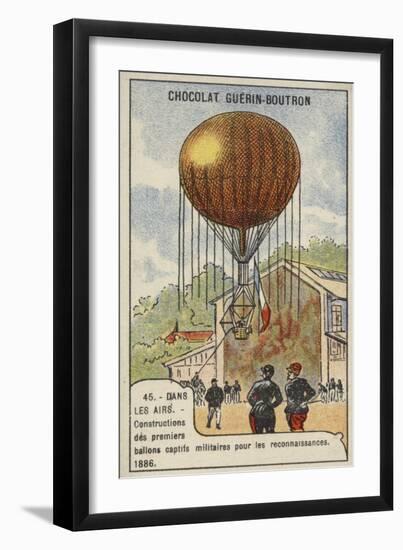 Construction of the First Captive Military Balloons for Reconnaissance Purposes, 1886-null-Framed Giclee Print