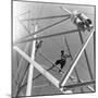 Construction of the first pylons of the new line near Eregli, Turkey.-Erich Lessing-Mounted Photographic Print