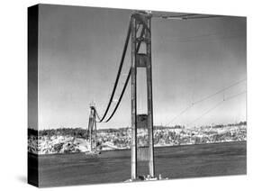 Construction of the Golden Gate Bridge is Well Under Way-null-Stretched Canvas