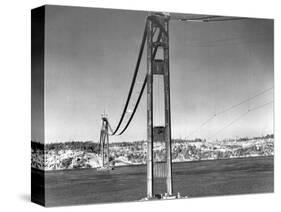 Construction of the Golden Gate Bridge is Well Under Way-null-Stretched Canvas