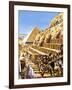 Construction of the Great Pyramid at Giza-Green-Framed Giclee Print