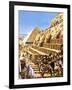 Construction of the Great Pyramid at Giza-Green-Framed Giclee Print