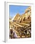 Construction of the Great Pyramid at Giza-Green-Framed Giclee Print