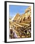 Construction of the Great Pyramid at Giza-Green-Framed Giclee Print