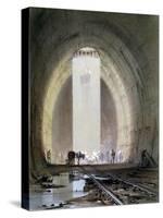 Construction of the Kilsby Tunnel on the London and Birmingham Railway, July 1839-John Cooke Bourne-Stretched Canvas