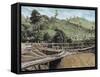 Construction of the Panama Canal. Works in Bridge Called 'Alto-Obispo'-Prisma Archivo-Framed Stretched Canvas