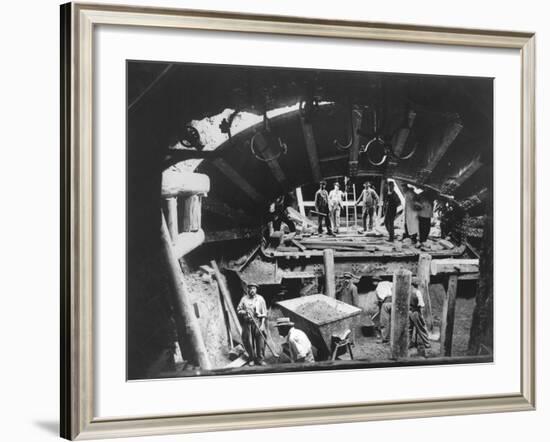 Construction of the Paris Metro, C.1900-null-Framed Photographic Print