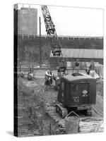 Construction of the Reservoir, Manvers Main Colliery, Wath Upon Dearne, South Yorkshire, 1955-Michael Walters-Stretched Canvas