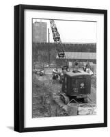 Construction of the Reservoir, Manvers Main Colliery, Wath Upon Dearne, South Yorkshire, 1955-Michael Walters-Framed Photographic Print