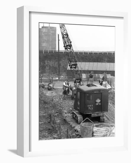 Construction of the Reservoir, Manvers Main Colliery, Wath Upon Dearne, South Yorkshire, 1955-Michael Walters-Framed Photographic Print