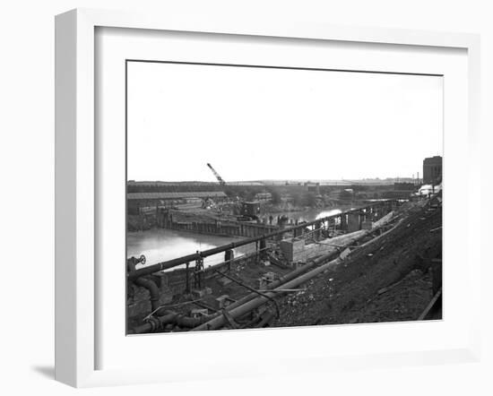 Construction of the Reservoir, Manvers Main Colliery, Wath Upon Dearne, South Yorkshire, 1955-Michael Walters-Framed Photographic Print