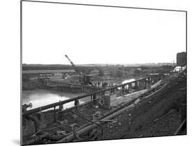 Construction of the Reservoir, Manvers Main Colliery, Wath Upon Dearne, South Yorkshire, 1955-Michael Walters-Mounted Photographic Print