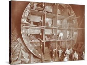 Construction of the Rotherhithe Tunnel, Bermondsey, London, November 1906-null-Stretched Canvas