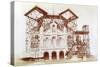 Construction of the Sacrée Coeur Basilica Paris C. 1900-null-Stretched Canvas