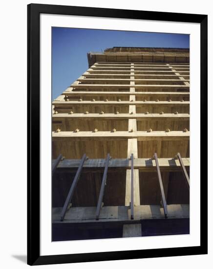 Construction of the Seagram's Building Designed by Architect Mies Van Der Rohe-Frank Scherschel-Framed Photographic Print