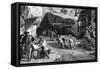 Construction of the St Gotthard Tunnel Beneath the Alps, 1880-null-Framed Stretched Canvas