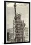 Construction of the Statue of Liberty-null-Framed Art Print