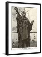 Construction of the Statue of Liberty-null-Framed Art Print