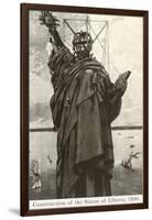 Construction of the Statue of Liberty-null-Framed Art Print