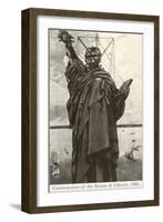 Construction of the Statue of Liberty-null-Framed Art Print