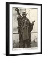 Construction of the Statue of Liberty-null-Framed Art Print