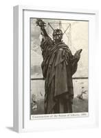 Construction of the Statue of Liberty-null-Framed Art Print