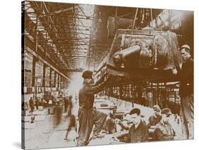 Construction of the T-34 Tanks at the Kirov Factory in Chelyabinsk-null-Stretched Canvas