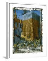 Construction of the Temple at Jerusalem by King Solomon, 15th Century-null-Framed Giclee Print