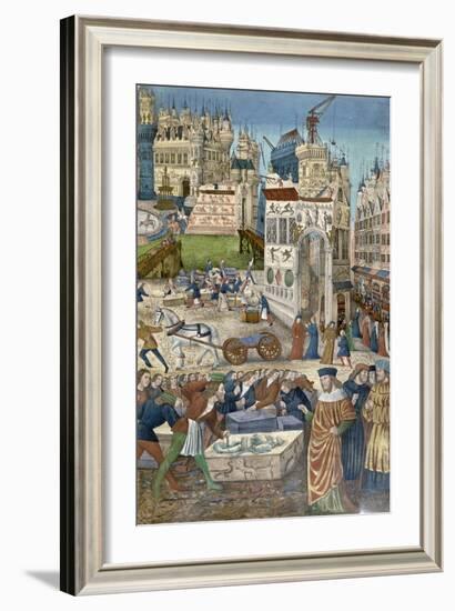 Construction of the Temple of Solomon at Jerusalem-null-Framed Giclee Print